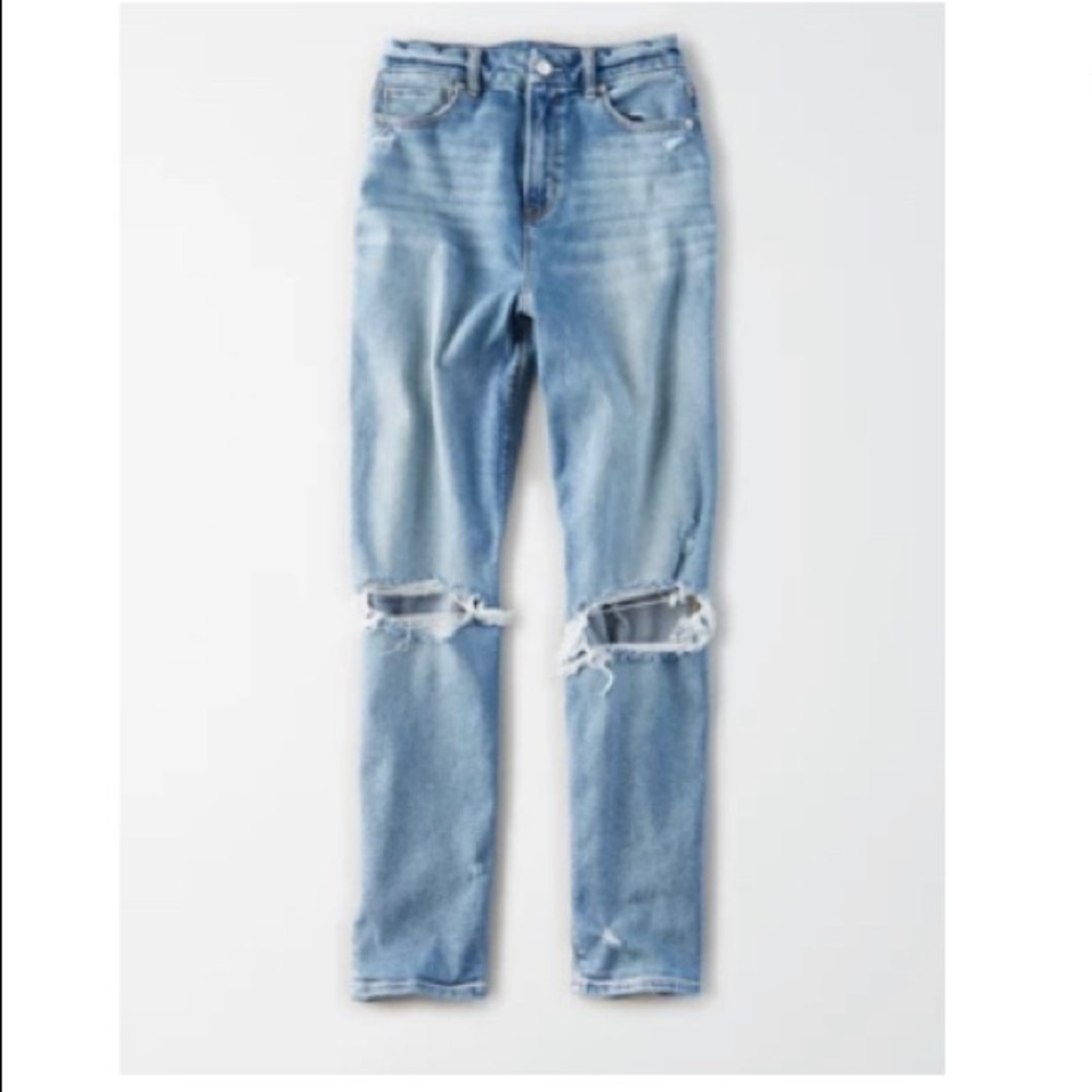 American Eagle stretch mom jeans size 14 short